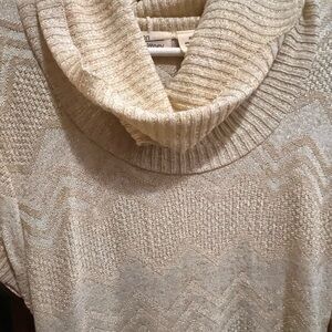 Cream Cowl Neck Sweater